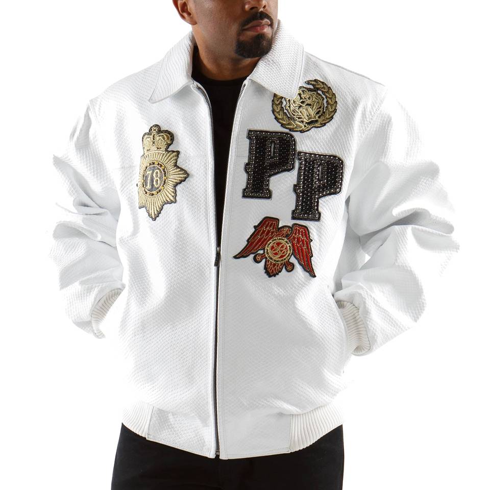 Pelle Pelle Python Decorated White Jacket