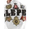 Pelle Pelle Python Decorated White Leather Jacket