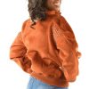Pelle Pelle Queen Of Thrones Brown Fur Hood Wool Jacket