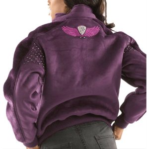 Pelle Pelle Queen Of Thrones Purple Fur Hooded Wool Jacket
