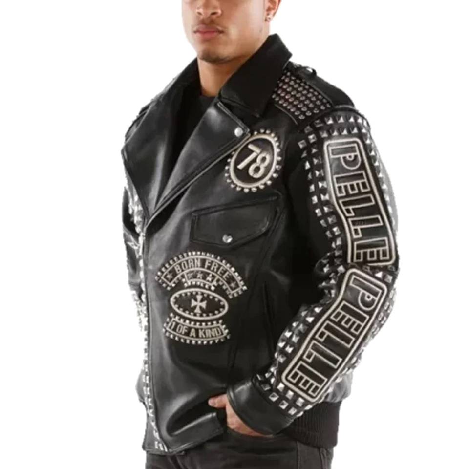 Pelle Pelle Rebel Soul Nation MB 1978 Black Genuine Leather Jacket