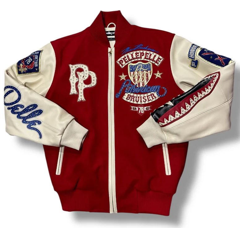 Pelle Pelle Red Bruiser MB Varsity Jacket