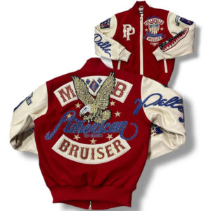 Pelle Pelle Red Bruiser MB Varsity Wool Jacket