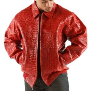 Pelle Pelle Red Men Leather Jacket