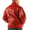 Pelle Pelle Red Cabernet Alligator Men Leather Jacket
