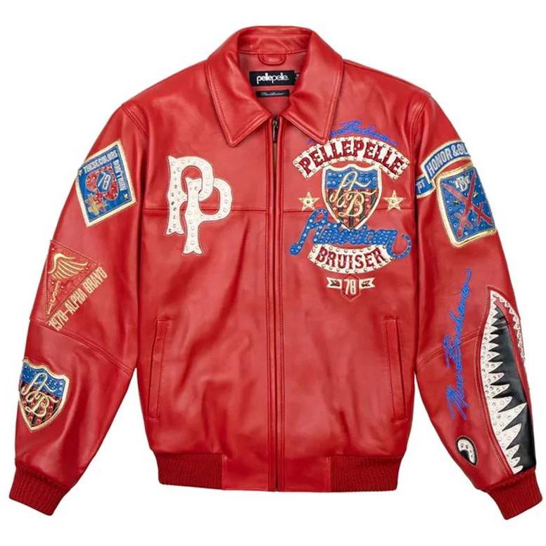 Pelle Pelle Red Men American Bruiser Jacket