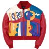 Pelle Pelle Picasso Women Red Crop Jacket