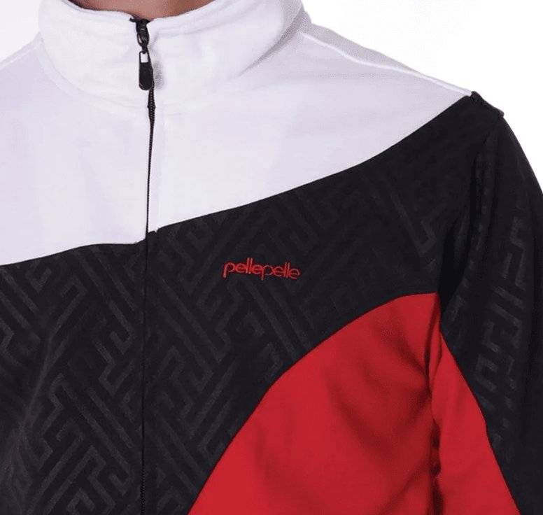 Pelle Pelle Red and Black Mix Athletic Wool Tracksuit