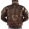 Pelle Pelle Reign Supreme MB 1978 Limited Edition Brown Jacket with Leather Sleeves