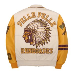 Pelle Pelle Renegades Keef Chief Ivory Genuine Leather Jacket