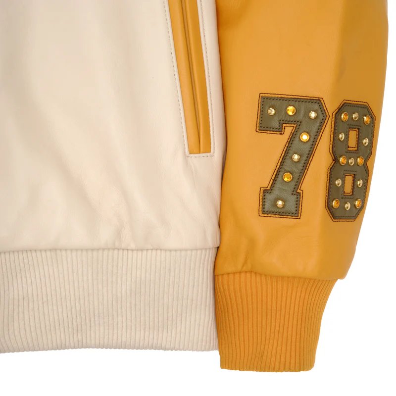 Pelle Pelle Renegades Keef Chief Ivory Leather Jacket