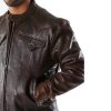 Pelle Pelle Requiem Ghost Dark Brown Leather Genuine Biker Jacket