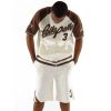 Pelle Pelle Retro Basketball Style Warm Up Cream Tracksuit