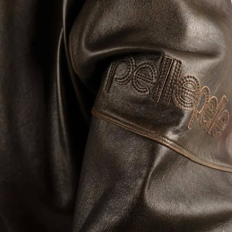 Pelle Pelle Sanded Antique Brown Leather Jacket