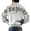 Pelle Pelle Scripted White Leather Jacket