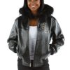 Pelle Pelle Shoulder Crest Black Fur Hood Jacket