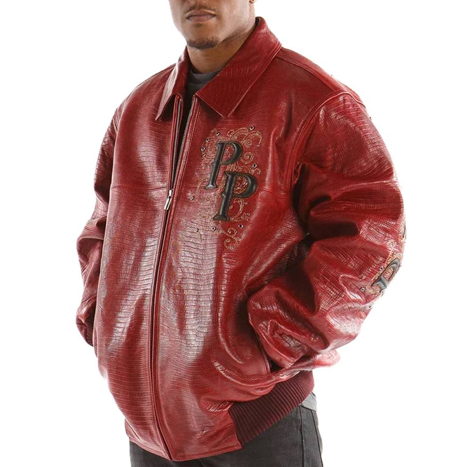 Pelle Pelle Shoulder Crest Maroon Jacket