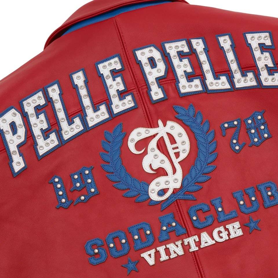 Pelle Pelle Soda Club 1978 Arches Red Men Leather Jacket