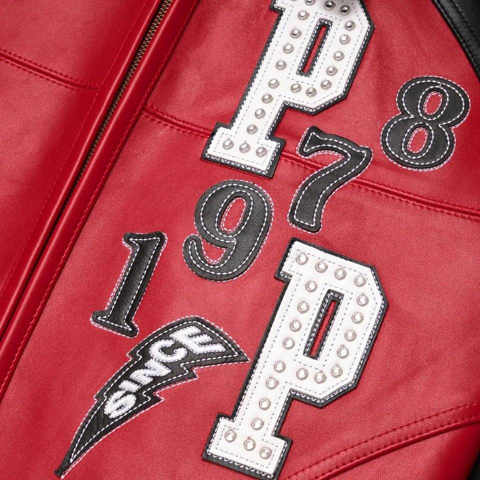 Pelle Pelle Soda Club 1978 Tiger Red Leather Jacket