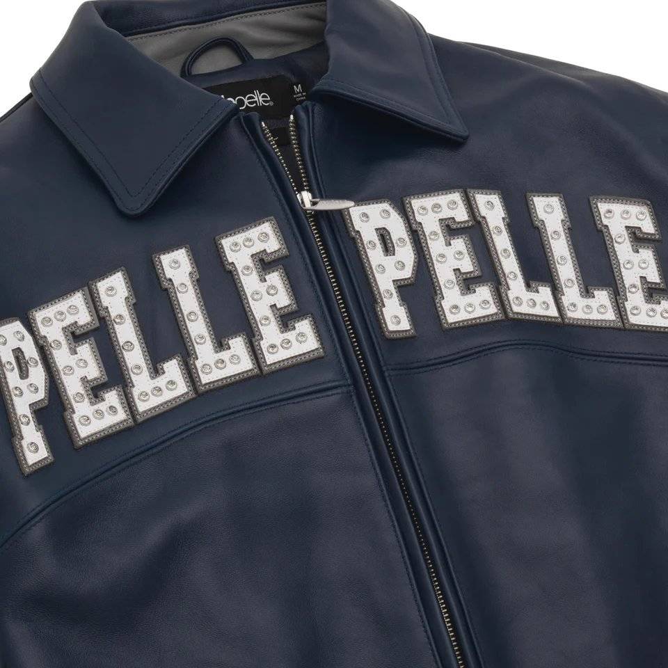 Pelle Pelle Soda Club Arches Navy Blue Leather Jacket