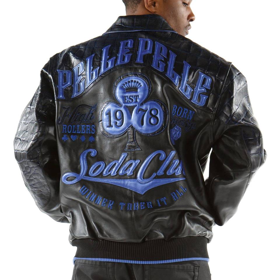 Pelle Pelle Soda Club High Rollers Black Genuine Leather Jacket