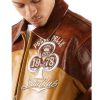Pelle Pelle Soda Club High Rollers Brown Genuine Leather Jacket