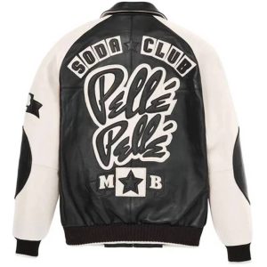 Pelle Pelle Soda Club MB Plush Black and White Leather Jacket