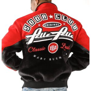 Pelle Pelle Soda Club Marc Buchanan Red Wool Jacket