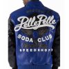 Pelle Pelle Soda Club Motor City Speed Shop Blue Leather Jacket