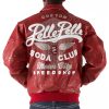 Pelle Pelle Soda Club Motor City Speed Shop Red Leather Jacket