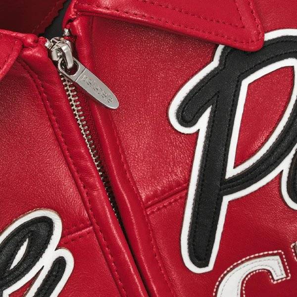 Pelle Pelle Soda Club Plush 1978 Red Leather Jacket
