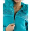 Pelle Pelle Supreme Club Blue Fur Hood Wool Jacket