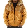 Pelle Pelle Supreme Club Yellow Fur Hood Jacket