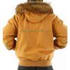 Pelle Pelle Supreme Club Yellow Fur Hooded Wool Jacket