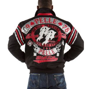 Pelle Pelle Thrill Seeker MB 1978 No Risk No Reward Custom Made Black Wool Jacket
