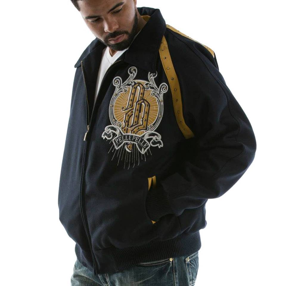 Pelle Pelle Top Brass 1978 Navy Blue Jacket