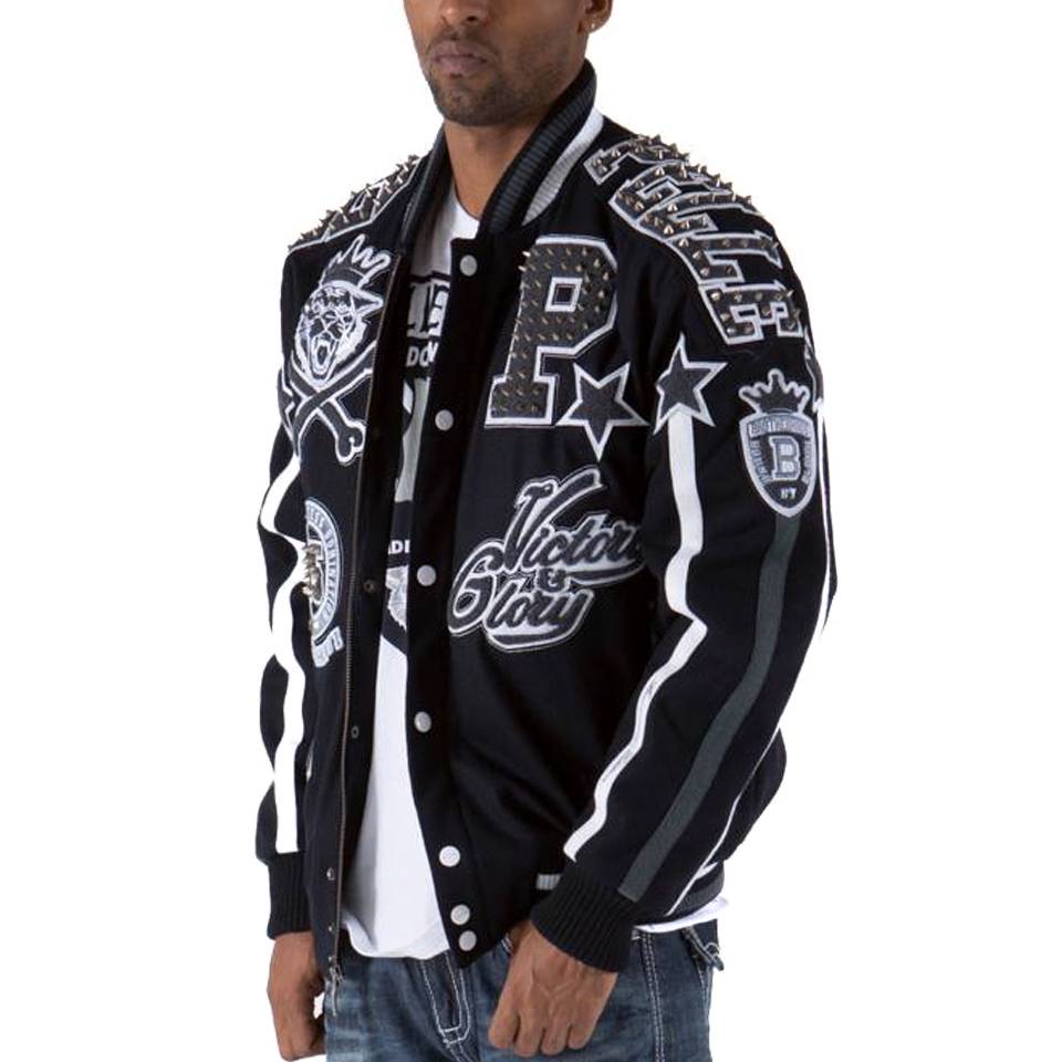 Pelle Pelle Victory Glory Navy Blue Varsity Jacket