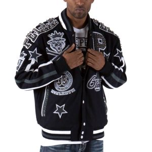Pelle Pelle Victory Glory Navy Blue Varsity Jacket