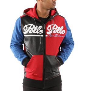 Pelle Pelle Vintage Colorblock Red Wool Hoodie