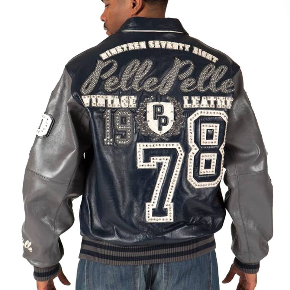 Pelle Pelle Vintage Legends 1978 Navy Blue Leather Jacket