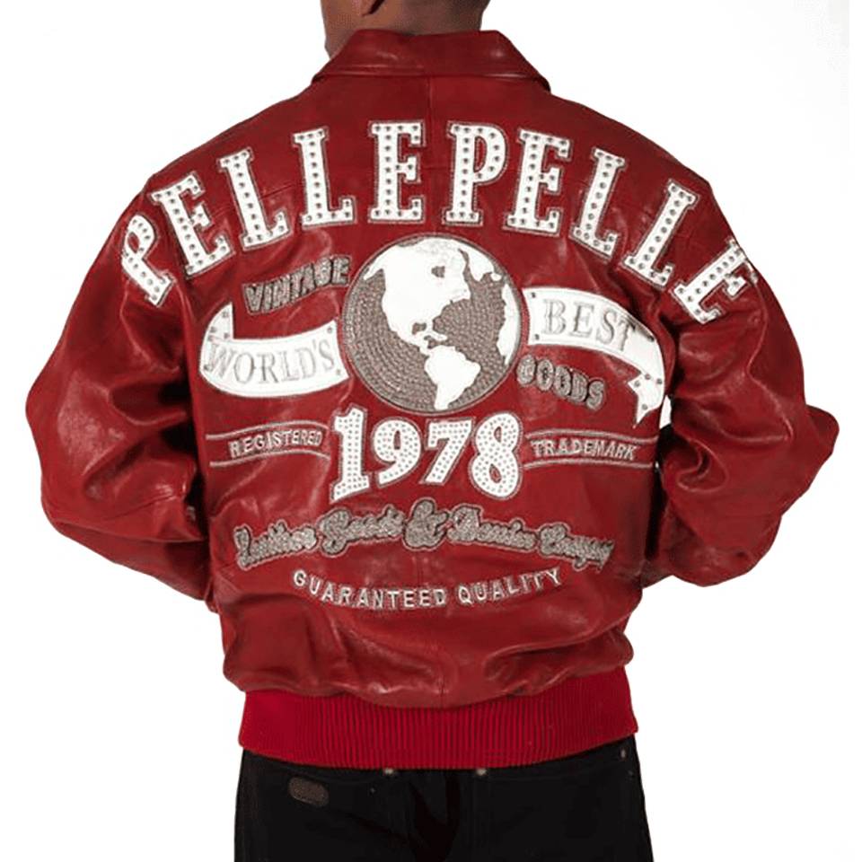 Pelle Pelle Vintage Worlds Best 1978 Red Leather Jacket Pelle Pelle Store