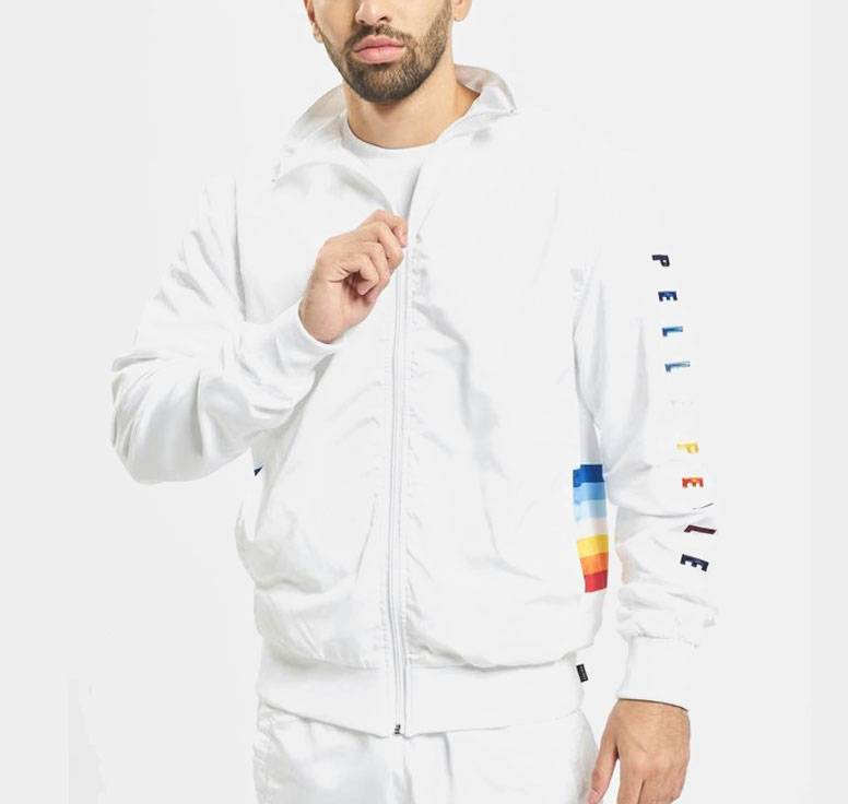 Pelle Pelle White Rainbow Accent Tracksuit