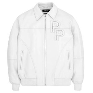 Pelle Pelle White Shinning Stones Top Grain Leather Jacket