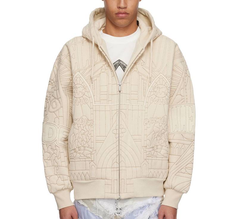 Pelle Pelle Who Decides War Cream Hoodie