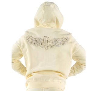 Pelle Pelle Winged P Cream Wool Hoodie