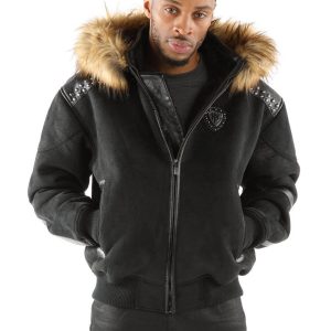 Pelle Pelle Wings Black Fur Hood Jacket
