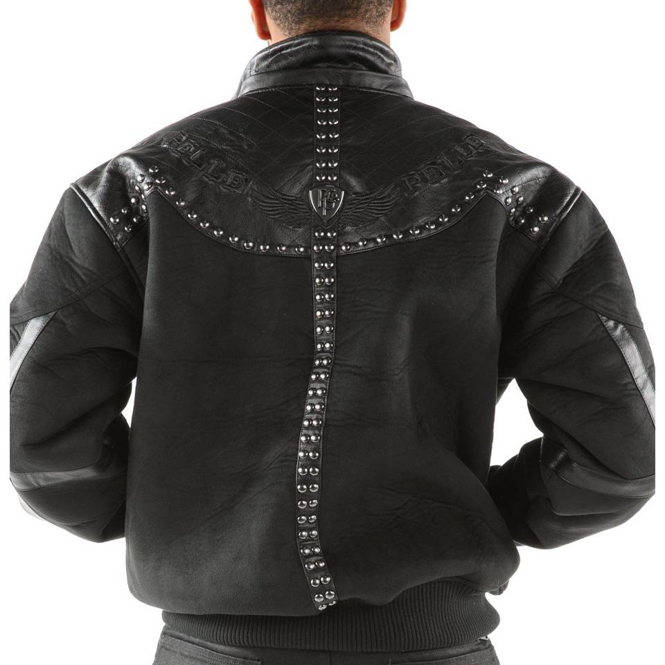 Pelle Pelle Wings Black Wool Jacket