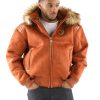 Pelle Pelle Wings Orange Fur Hood Jacket