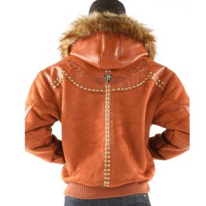 Alternative view of Pelle Pelle Wings Orange Fur Hood Jacket