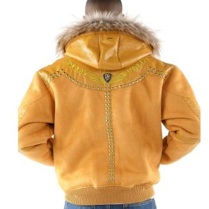 Pelle Pelle Wings Yellow Fur Hood Jacket